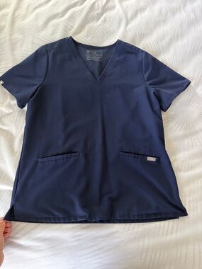 FIGS Navy Blue Casma Scrub Top